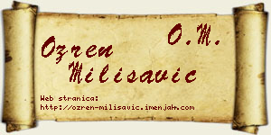 Ozren Milisavić vizit kartica
